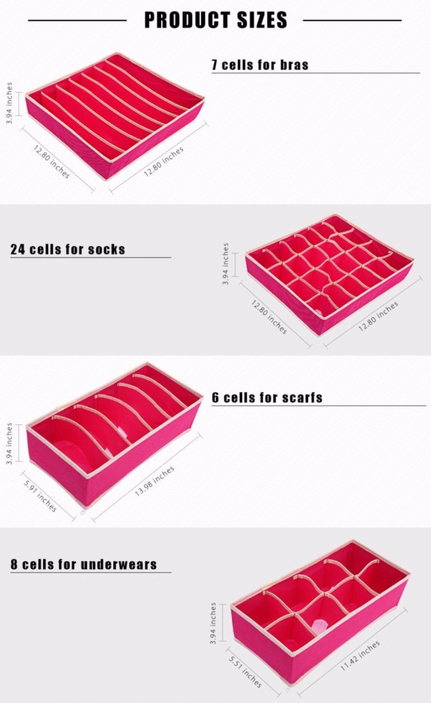 Foldable Underwear Drawer Organizer StorageDelight