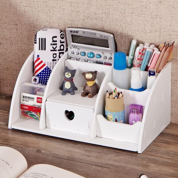 Makeup Stationary Storage Box with Drawer - StorageDelight