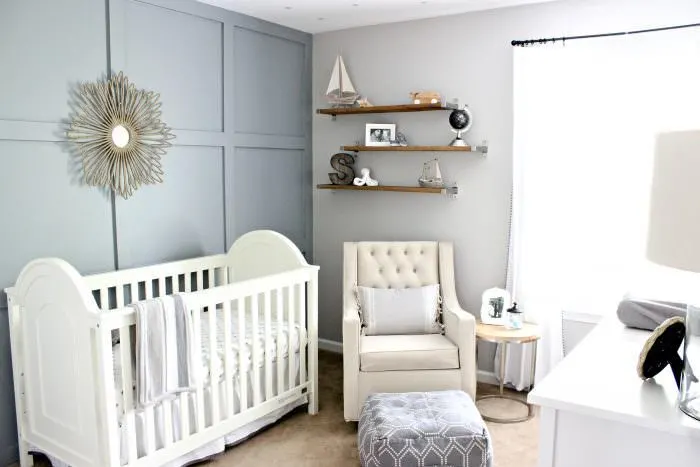 small nursery organization ideas - neutral color palette